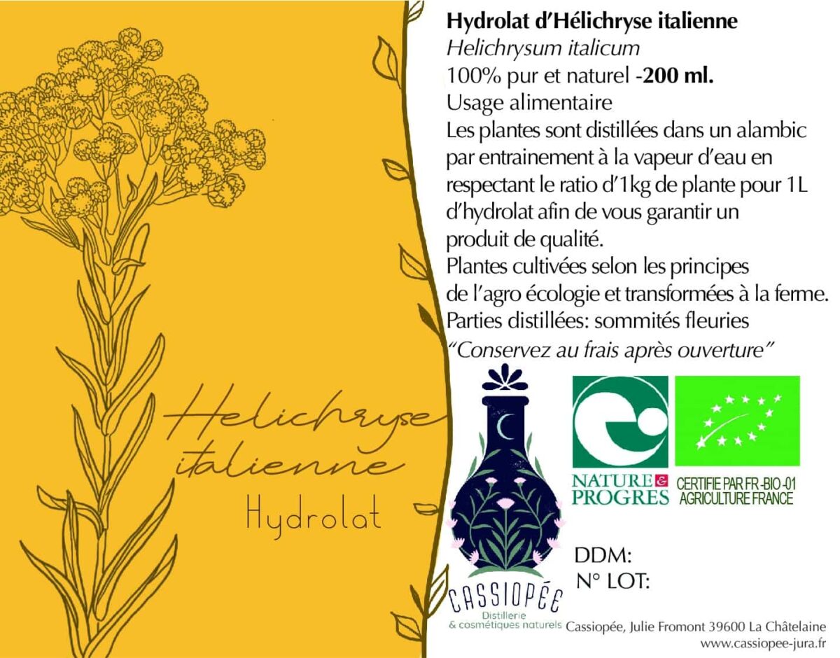 Hydrolat d'hélichryse italienne